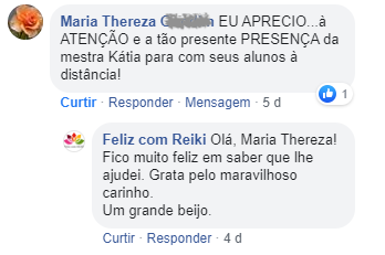 Curso Combine Reiki com Outras Terapias depoimento