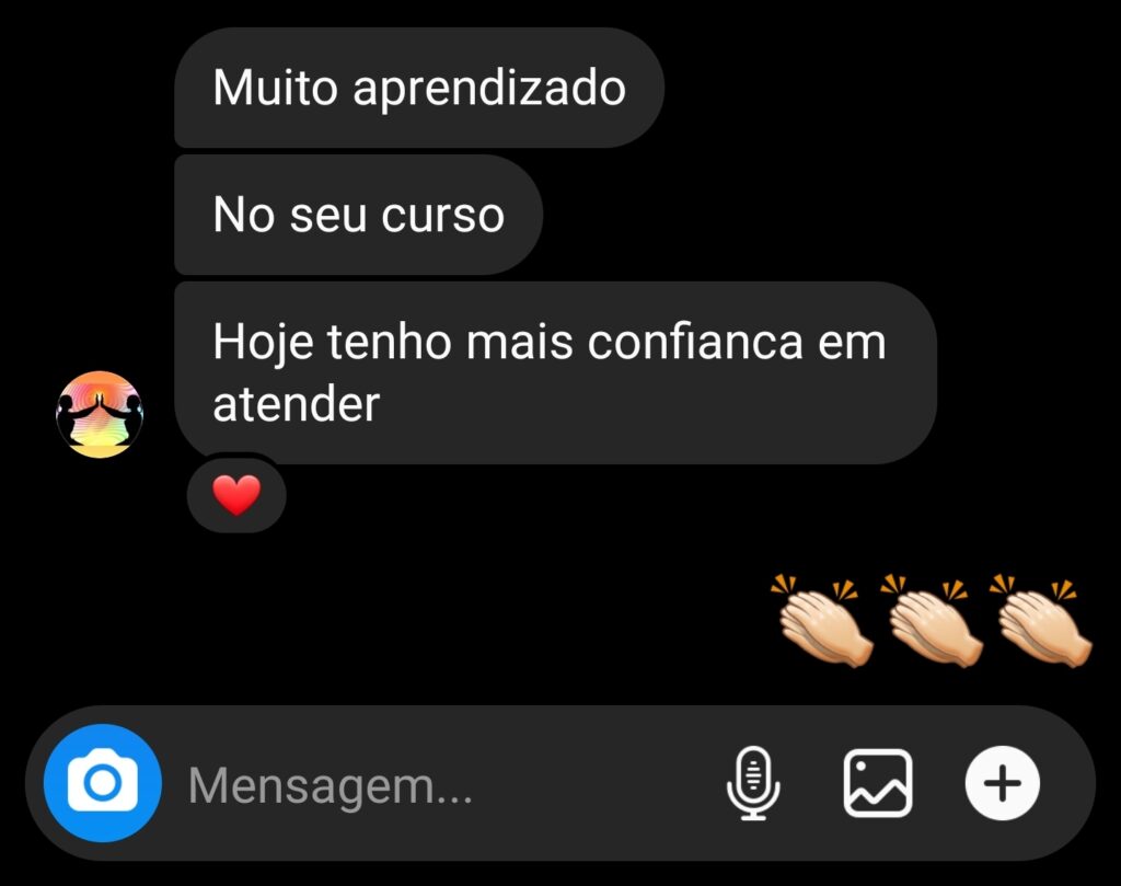 Curso Reprogramação Emocional Avançado depoimento