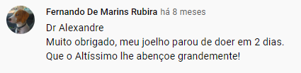 Curso Tchau Dor no Joelho - Tratamento depoimento