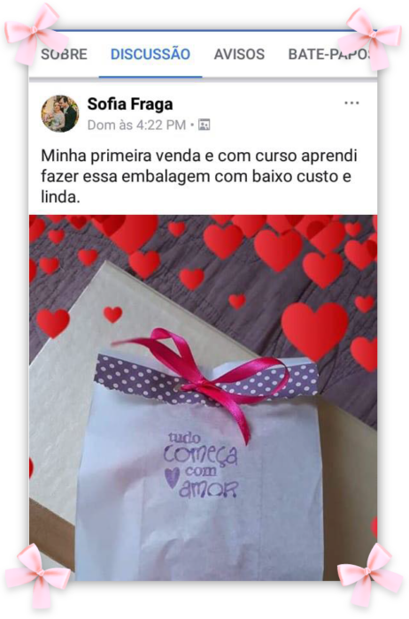 Curso Fábrica de Laços e Tiaras depoimento