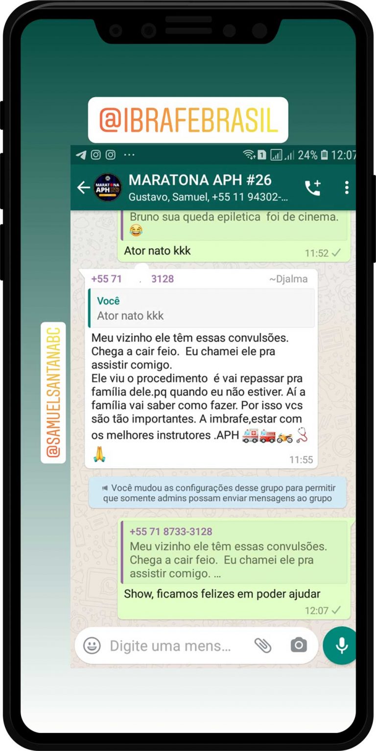 Curso APH de Excelência depoimento