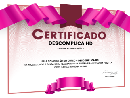 Descomplica HD - Descomplica Hemodiálise certificado mec valido