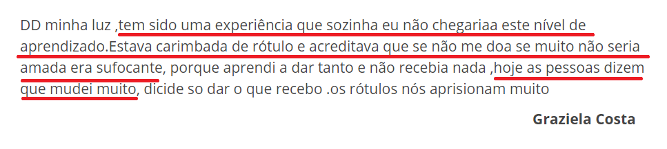 Todo Santo Dia da Andreza Carício depoimento