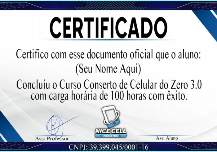 Curso Conserto de Celular do Zero certificado mec valido