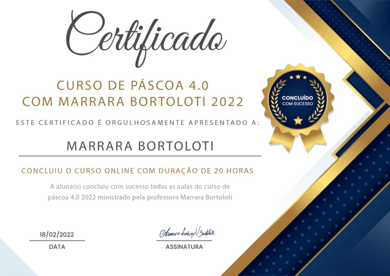 Curso de Páscoa 2022 da Marrara Bortoloti  certificado mec valido
