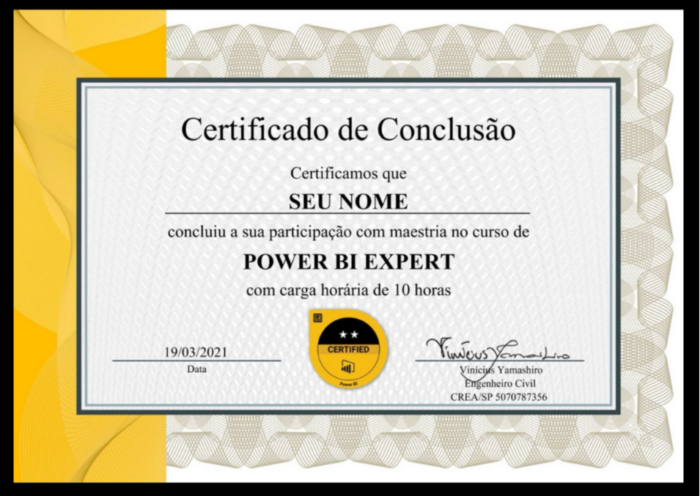 Cursos de Excel e Power BI certificado mec valido
