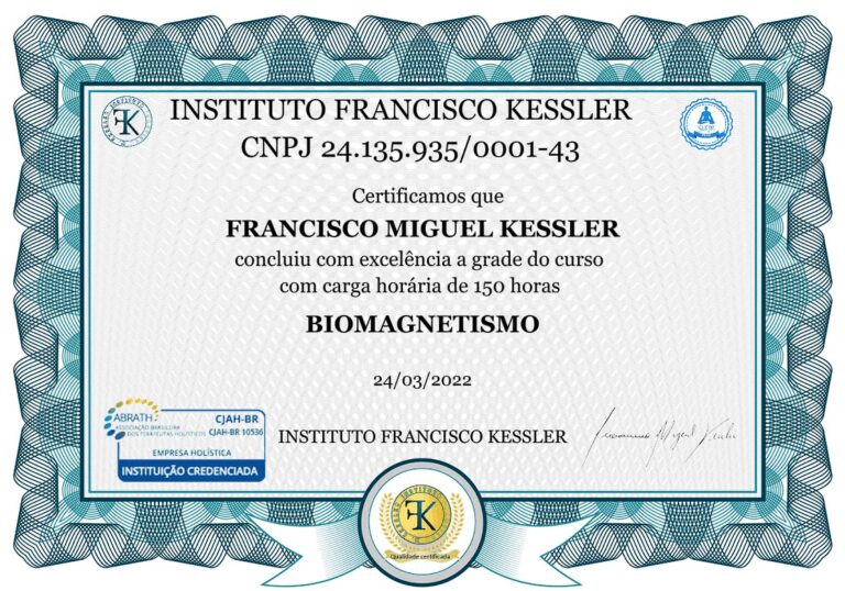 Curso de Biomagnetismo Online certificado mec valido