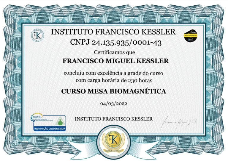 Curso de Mesa Biomagnética Online certificado mec valido