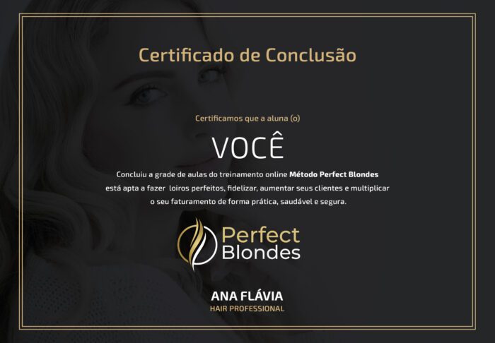 Curso Método Perfect Blondes certificado mec valido