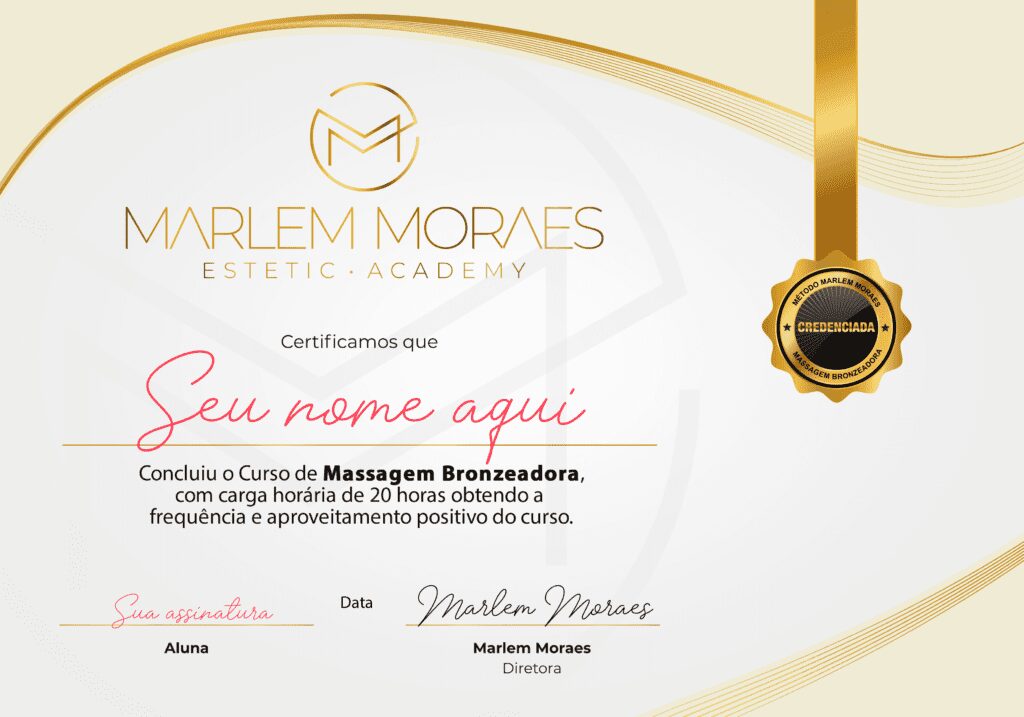 Curso de Massagem Bronzeadora da Marlem Moraes certificado mec valido