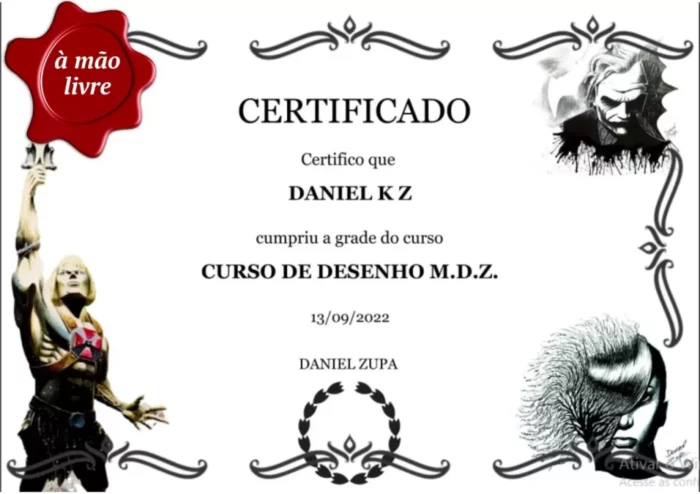Curso de Desenho MDZ do Daniel Zupa certificado mec valido