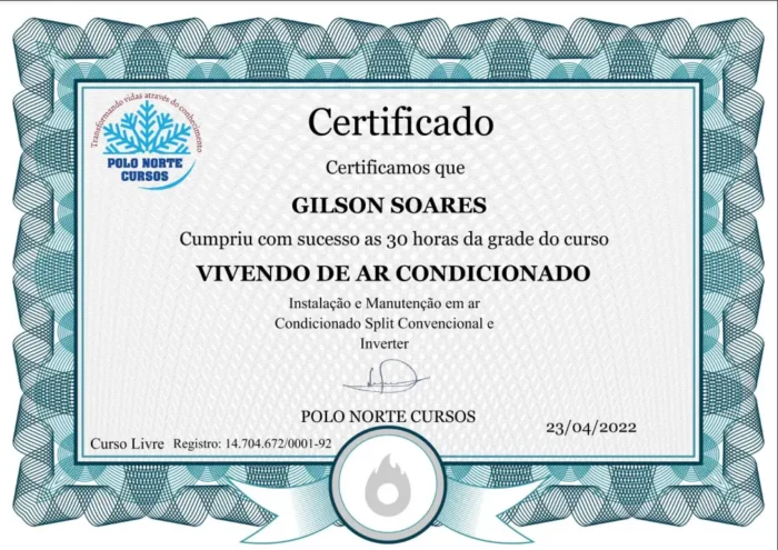 Curso Vivendo de Ar Condicionado certificado mec valido