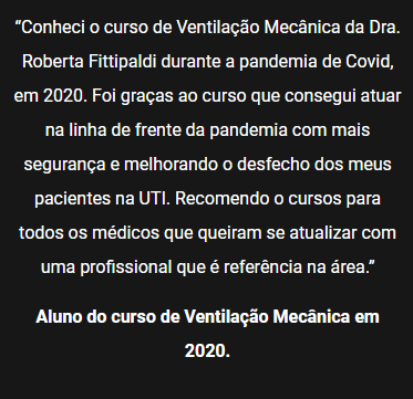 Curso Ventilação Mecânica Definitiva depoimento