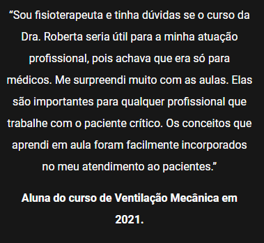 Curso Ventilação Mecânica Definitiva depoimento