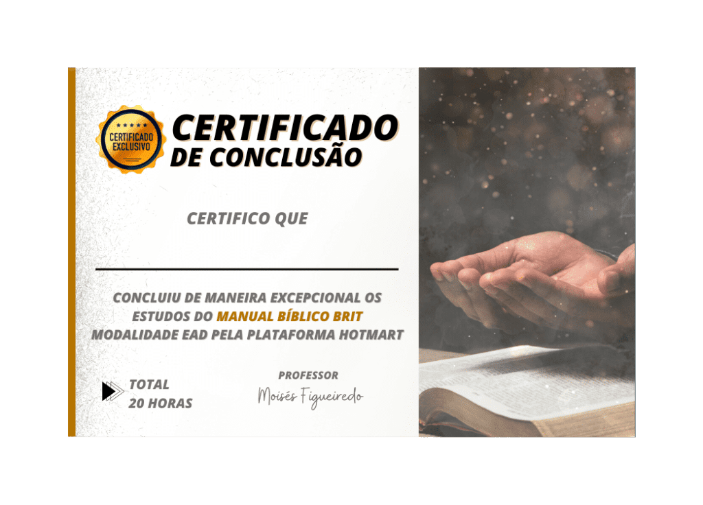 Manual Bíblico BRIT certificado mec valido