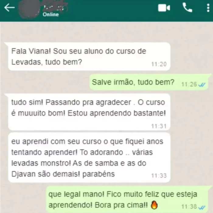 Curso Levadas e Dedilhados depoimento