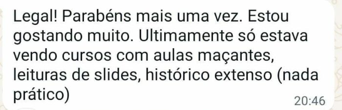 Curso de Psicogeriatria na Prática depoimento