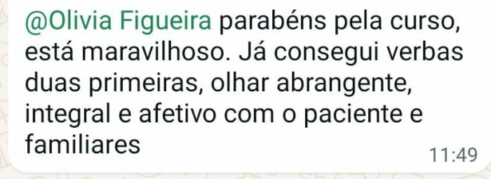 Curso de Psicogeriatria na Prática depoimento