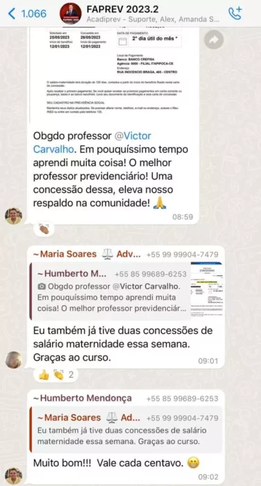 FAPREV 2024 - Formação de Advogados Previdenciaristas depoimento