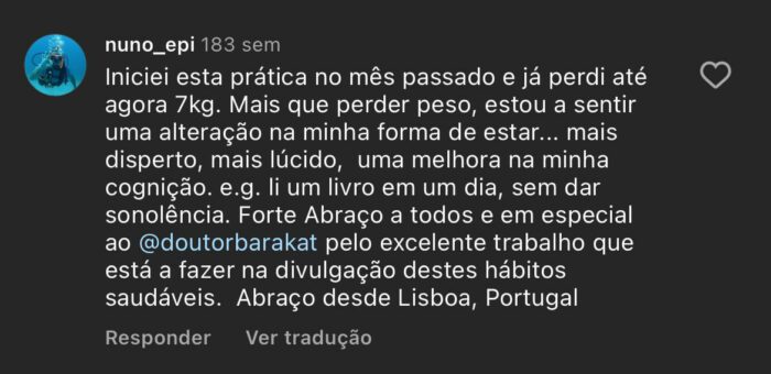 Comunidade do Jejum do Dr. Barakat depoimento