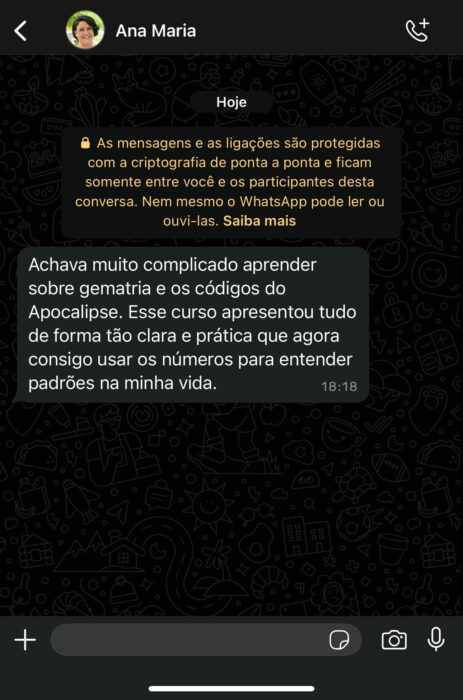 Curso Decodificando o Apocalipse depoimento