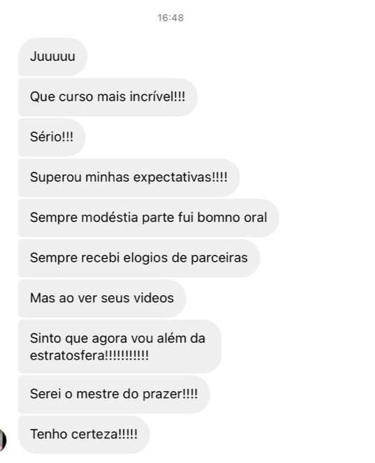 Curso Muito Além da Chupada depoimento