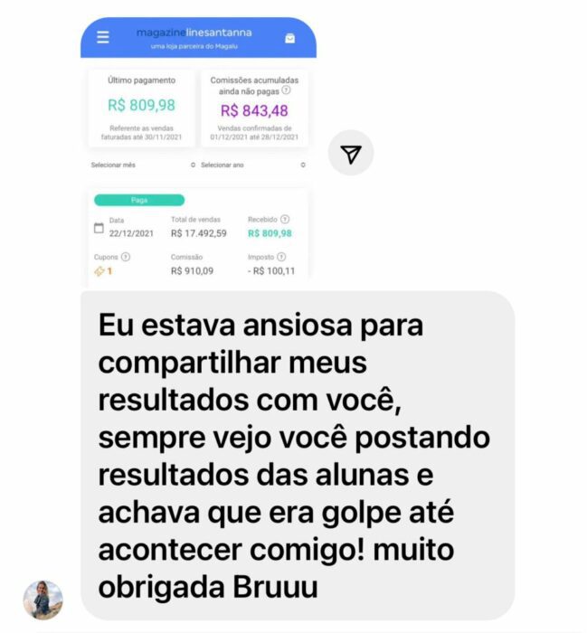 Curso Renda com Lojas Parceiras depoimento