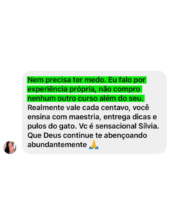 Curso Vitrine de Milhões depoimento