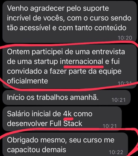 Gestor de Automações com NoCode e IA depoimento