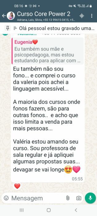 Core Power 2.0 depoimento