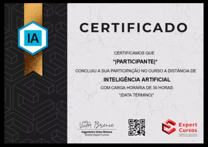Curso de Inteligência Artificial certificado mec valido