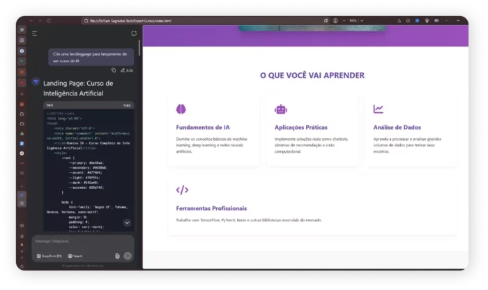 Curso de Inteligência Artificial é bom