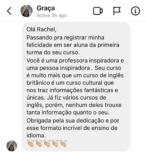 Curso Make it British depoimento