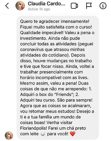 Curso Make it British depoimento