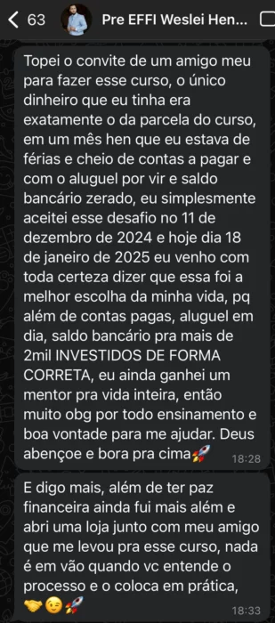 Método IGC (invista, gerencie, conquiste) depoimento